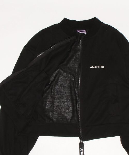 ANAP GiRL(アナップガール)の「スラブシアーブルゾン(ブルゾン・キッズ・ホワイト/ブラック・S/M/XS)」の15枚目の写真