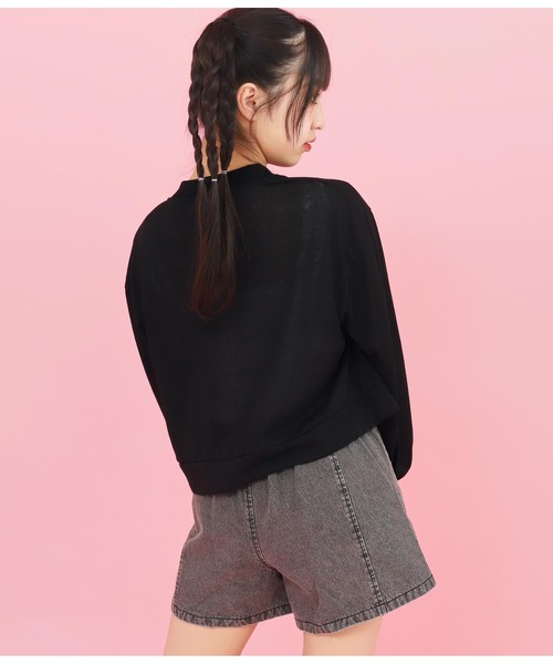 ANAP GiRL(アナップガール)の「スラブシアーブルゾン(ブルゾン・キッズ・ホワイト/ブラック・S/M/XS)」の8枚目の写真