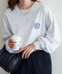 DISCOAT（ディスコート）の「【WEB限定】エンブレムワンポイント刺繍ロングTシャツ《ユニセックス》（Tシャツ/カットソー・メンズ）」