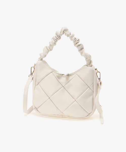 le.coeur blanc（ルクールブラン）の「シャーリングハンドルショルダー（ショルダーバッグ・レディース・グリーン/アイボリー/ブラック・FREE）」の14枚目の写真