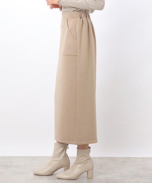 DRESKIP（ドレスキップ）の「◆もちもちナロースカート（スカート・レディース・サンドベージュ/パープル系4/ブラック・02/03/04）」の5枚目の写真