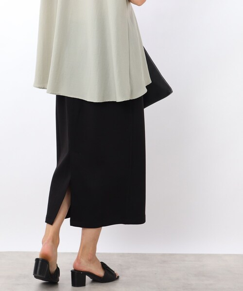 DRESKIP（ドレスキップ）の「◆もちもちナロースカート（スカート・レディース・サンドベージュ/パープル系4/ブラック・02/03/04）」の12枚目の写真