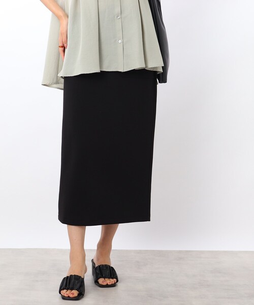 DRESKIP（ドレスキップ）の「◆もちもちナロースカート（スカート・レディース・サンドベージュ/パープル系4/ブラック・02/03/04）」の14枚目の写真