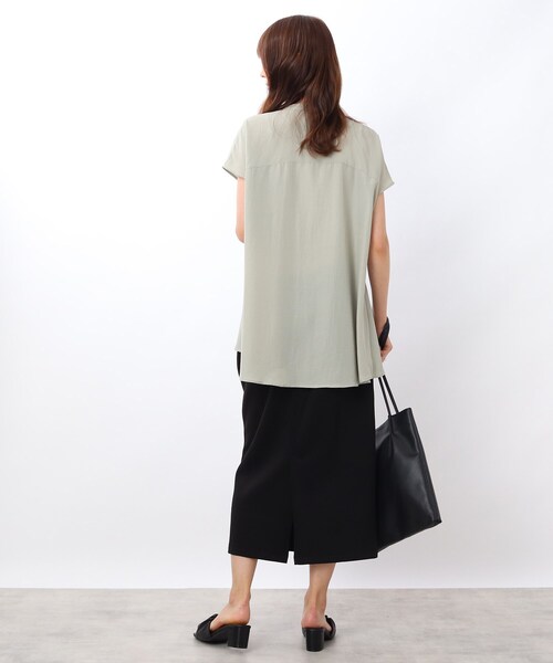 DRESKIP（ドレスキップ）の「◆もちもちナロースカート（スカート・レディース・サンドベージュ/パープル系4/ブラック・02/03/04）」の15枚目の写真