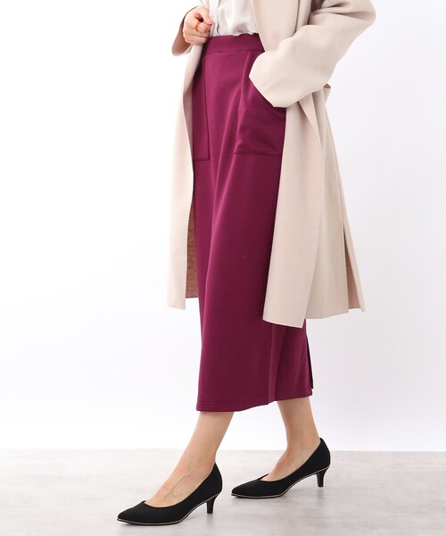 DRESKIP（ドレスキップ）の「◆もちもちナロースカート（スカート・レディース・サンドベージュ/パープル系4/ブラック・02/03/04）」の20枚目の写真