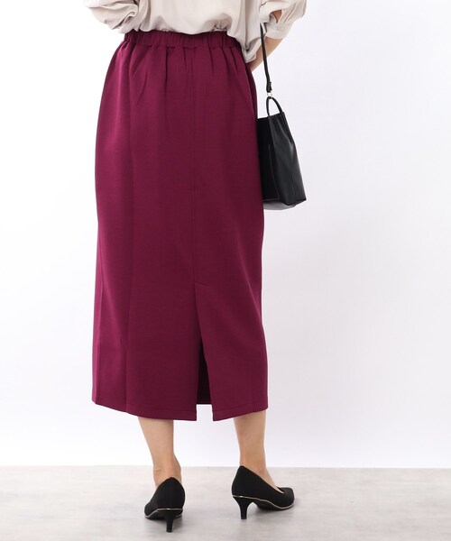 DRESKIP（ドレスキップ）の「◆もちもちナロースカート（スカート・レディース・サンドベージュ/パープル系4/ブラック・02/03/04）」の21枚目の写真