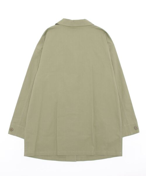 Doux archives（ドゥアルシーヴ）の「リップストップサファリシャツジャケット（ミリタリージャケット・レディース・グレー/カーキ・FREE）」の3枚目の写真