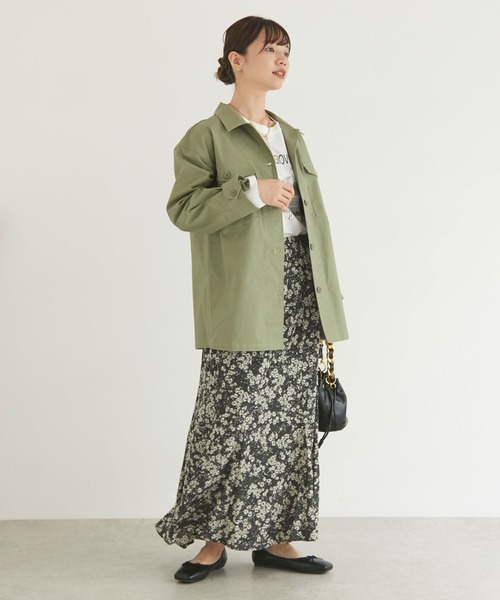 Doux archives（ドゥアルシーヴ）の「リップストップサファリシャツジャケット（ミリタリージャケット・レディース・グレー/カーキ・FREE）」の13枚目の写真