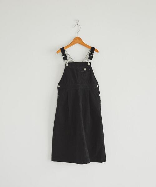 coen（コーエン）の「デニムサロペットスカート（サロペット/オーバーオール・キッズ・ブラック/ネイビー・110/130/150）」の17枚目の写真