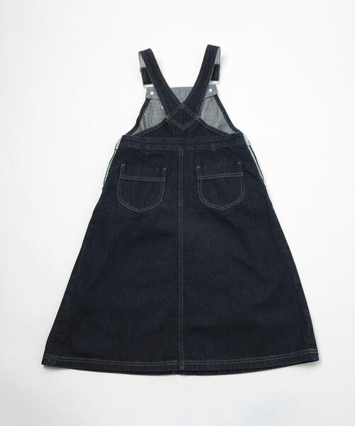 coen（コーエン）の「デニムサロペットスカート（サロペット/オーバーオール・キッズ・ブラック/ネイビー・110/130/150）」の21枚目の写真