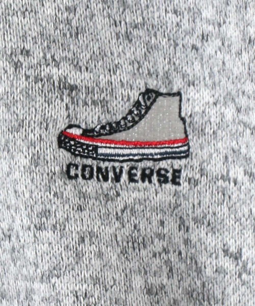 CONVERSE（コンバース）の「CONVERSE/コンバース ワンポイント刺繍 リブライン 裏起毛  ニットフリーストレーナー（スウェット・レディース・ホワイト/ベージュ/ブルー/グリーン・LL/M/L）」の13枚目の写真