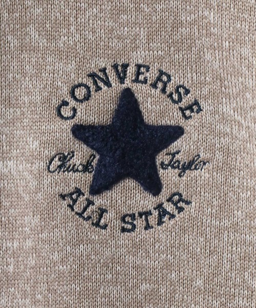 CONVERSE（コンバース）の「CONVERSE/コンバース ワンポイント刺繍 リブライン 裏起毛  ニットフリーストレーナー（スウェット・レディース・ホワイト/ベージュ/ブルー/グリーン・LL/M/L）」の14枚目の写真