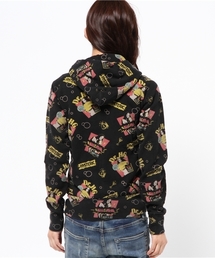 ヒステリックグラマー モノグラム柄 スカル ドクロ 総柄 フーディー