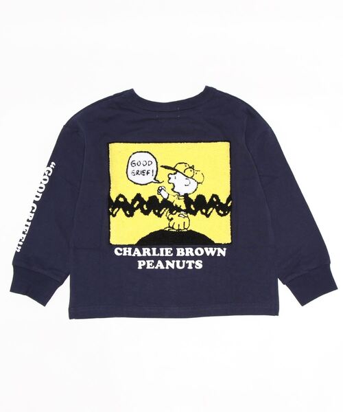 PEANUTS（ピーナッツ）の「【SNOOPY】スヌーピーロンＴ（Tシャツ/カットソー・キッズ・ブラック/レッド/グリーン/オフホワイト/ネイビー/パープル・140/105/130/120/150）」の12枚目の写真