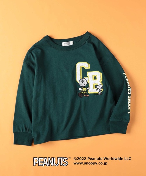 PEANUTS（ピーナッツ）の「【SNOOPY】スヌーピーロンＴ（Tシャツ/カットソー・キッズ・ブラック/レッド/グリーン/オフホワイト/ネイビー/パープル・140/105/130/120/150）」の4枚目の写真