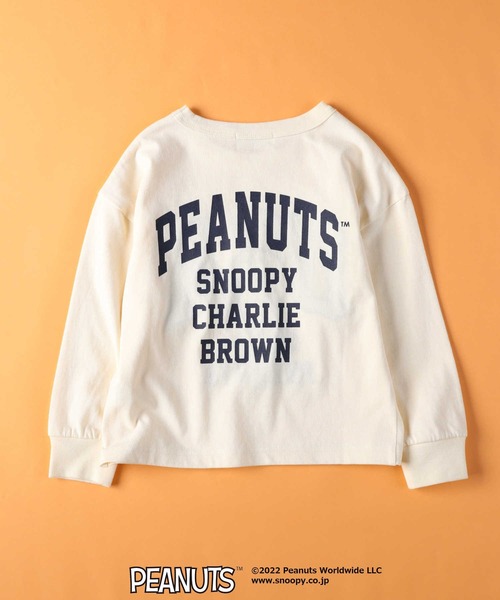 PEANUTS（ピーナッツ）の「【SNOOPY】スヌーピーロンＴ（Tシャツ/カットソー・キッズ・ブラック/レッド/グリーン/オフホワイト/ネイビー/パープル・140/105/130/120/150）」の18枚目の写真