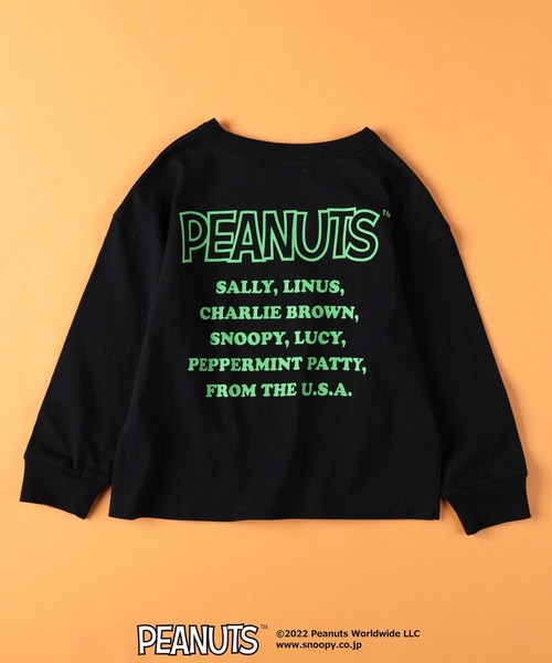 PEANUTS（ピーナッツ）の「【SNOOPY】スヌーピーロンＴ（Tシャツ/カットソー・キッズ・ブラック/レッド/グリーン/オフホワイト/ネイビー/パープル・140/105/130/120/150）」の21枚目の写真