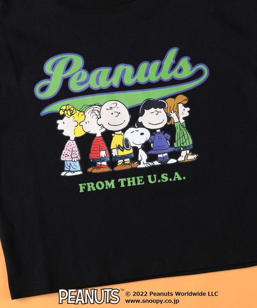PEANUTS（ピーナッツ）の「【SNOOPY】スヌーピーロンＴ（Tシャツ/カットソー・キッズ・ブラック/レッド/グリーン/オフホワイト/ネイビー/パープル・140/105/130/120/150）」の22枚目の写真