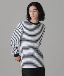 NANO universe | LB.03/ワッフルボーダークルーネックTシャツ(Tシャツ/カットソー)