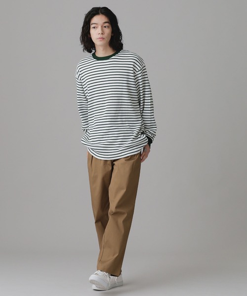 NANO universe(ナノユニバース)の「LB.03/ワッフルボーダークルーネックTシャツ(Tシャツ/カットソー・メンズ・その他1/その他2・L/M/S)」の12枚目の写真