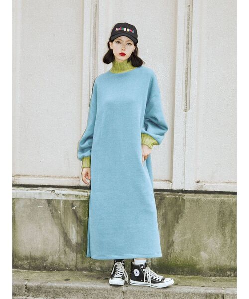 jouetie(ジュエティ)の「リブニットプルオーバーワンピース【WEB限定】(ワンピース・レディース・アイボリー/ブラック/ブルー・MEDIUM)」の3枚目の写真