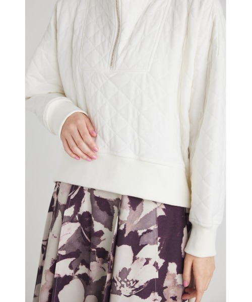 rienda（リエンダ）の「キルトデザインスウェットトップス（スウェット・レディース・ホワイト/ブラック/パープル・FREE）」の16枚目の写真