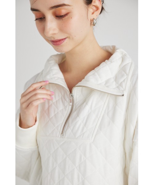 rienda（リエンダ）の「キルトデザインスウェットトップス（スウェット・レディース・ホワイト/ブラック/パープル・FREE）」の17枚目の写真