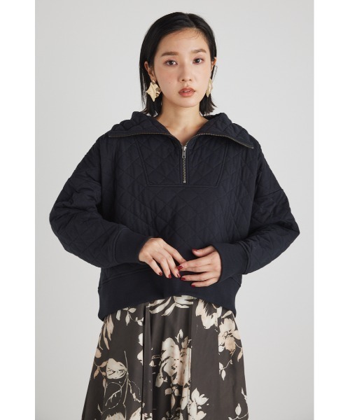 rienda（リエンダ）の「キルトデザインスウェットトップス（スウェット・レディース・ホワイト/ブラック/パープル・FREE）」の4枚目の写真