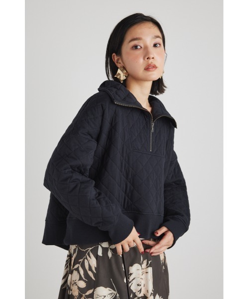 rienda（リエンダ）の「キルトデザインスウェットトップス（スウェット・レディース・ホワイト/ブラック/パープル・FREE）」の5枚目の写真