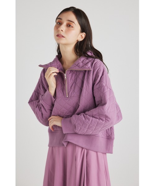 rienda（リエンダ）の「キルトデザインスウェットトップス（スウェット・レディース・ホワイト/ブラック/パープル・FREE）」の10枚目の写真