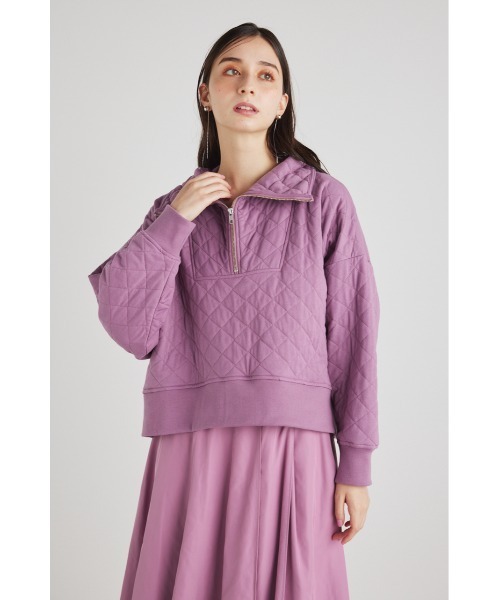 rienda（リエンダ）の「キルトデザインスウェットトップス（スウェット・レディース・ホワイト/ブラック/パープル・FREE）」の13枚目の写真