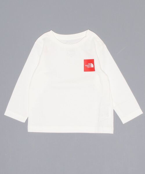 THE NORTH FACE(ザノースフェイス)の「THE NORTH FACE/ザ・ノース・フェイス/B L/S S-SQU LOGO T/ベビー L/Sスモールスクエアロゴティー/BABY/ベビー/NTB32250/B L/S S-SQU LOGO T(Tシャツ/カットソー・キッズ・ホワイト/ブルー/オレンジ・90cm/80cm)」の2枚目の写真