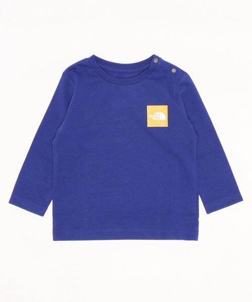 THE NORTH FACE(ザノースフェイス)の「THE NORTH FACE/ザ・ノース・フェイス/B L/S S-SQU LOGO T/ベビー L/Sスモールスクエアロゴティー/BABY/ベビー/NTB32250/B L/S S-SQU LOGO T(Tシャツ/カットソー・キッズ・ホワイト/ブルー/オレンジ・90cm/80cm)」の1枚目の写真