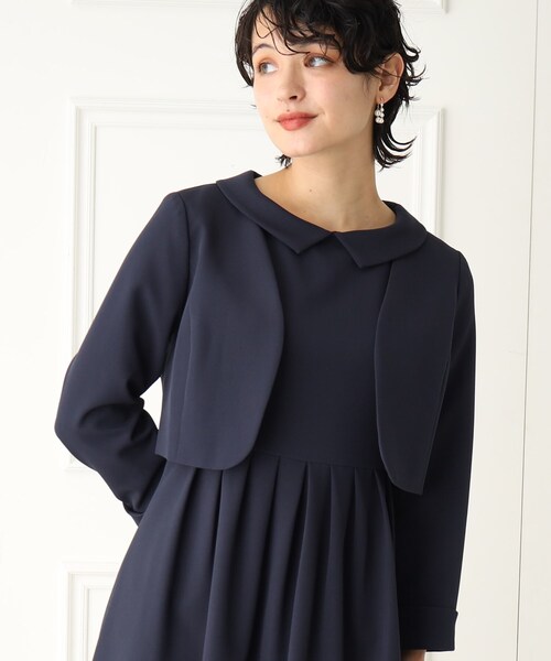 index（インデックス）の「◆【DRESS】ボレロジャケット【WEB限定サイズ】（スーツジャケット・レディース・ライトグレー/ネイビー・40/36/38/42）」の2枚目の写真