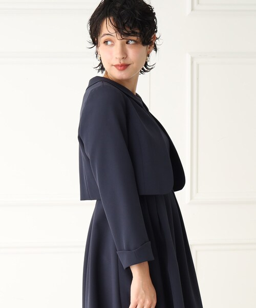 index（インデックス）の「◆【DRESS】ボレロジャケット【WEB限定サイズ】（スーツジャケット・レディース・ライトグレー/ネイビー・40/36/38/42）」の6枚目の写真