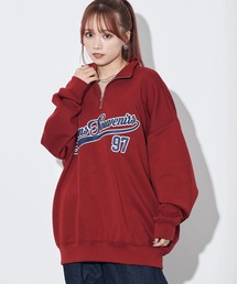 earth music&ecology（アースミュージックアンドエコロジー）の「ハーフジップロゴプルオーバー（スウェット・レディース）」