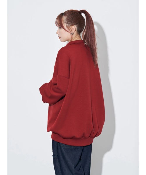 earth music&ecology(アースミュージックアンドエコロジー)の「ハーフジップロゴプルオーバー(スウェット・レディース・レッド/グリーン/ブラック・FREE)」の19枚目の写真