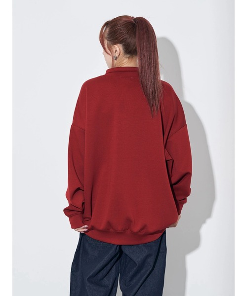earth music&ecology(アースミュージックアンドエコロジー)の「ハーフジップロゴプルオーバー(スウェット・レディース・レッド/グリーン/ブラック・FREE)」の20枚目の写真