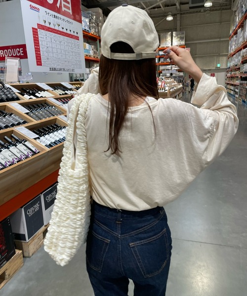 LE MORE(リモア)の「ルーズフィットロンT(Tシャツ/カットソー・レディース・ブラック/ベージュ/ピンク/アイボリー・FREE)」の15枚目の写真