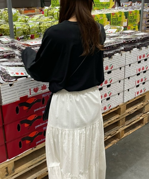 LE MORE(リモア)の「ルーズフィットロンT(Tシャツ/カットソー・レディース・ブラック/ベージュ/ピンク/アイボリー・FREE)」の22枚目の写真