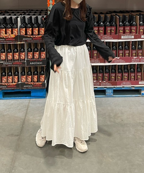 LE MORE(リモア)の「ルーズフィットロンT(Tシャツ/カットソー・レディース・ブラック/ベージュ/ピンク/アイボリー・FREE)」の13枚目の写真