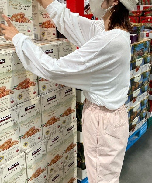 LE MORE(リモア)の「ルーズフィットロンT(Tシャツ/カットソー・レディース・ブラック/ベージュ/ピンク/アイボリー・FREE)」の17枚目の写真