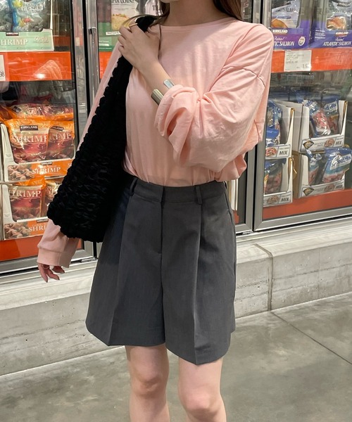 LE MORE(リモア)の「ルーズフィットロンT(Tシャツ/カットソー・レディース・ブラック/ベージュ/ピンク/アイボリー・FREE)」の14枚目の写真