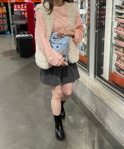 LE MORE(リモア)の「ルーズフィットロンT(Tシャツ/カットソー・レディース・ブラック/ベージュ/ピンク/アイボリー・FREE)」の20枚目の写真