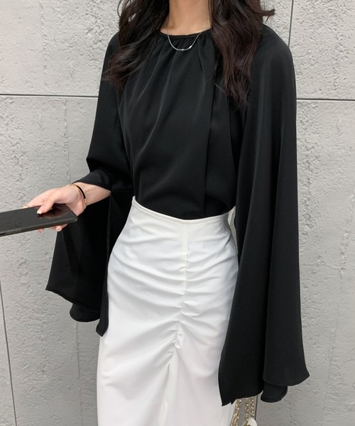 ABITOKYO(アビトーキョー)の「袖スリットギャザーブラウス(シャツ/ブラウス・レディース・モカ/ベージュ/ブラック・M/L)」の20枚目の写真