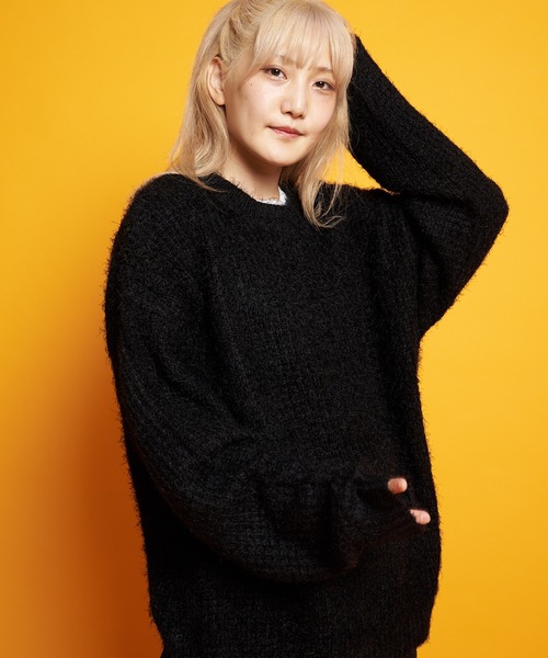 JACKROSE(ジャックローズ)の「JE モヘアタッチクルーニット(ニット/セーター・メンズ・ブラック/グリーン/マスタード・M/L)」の4枚目の写真