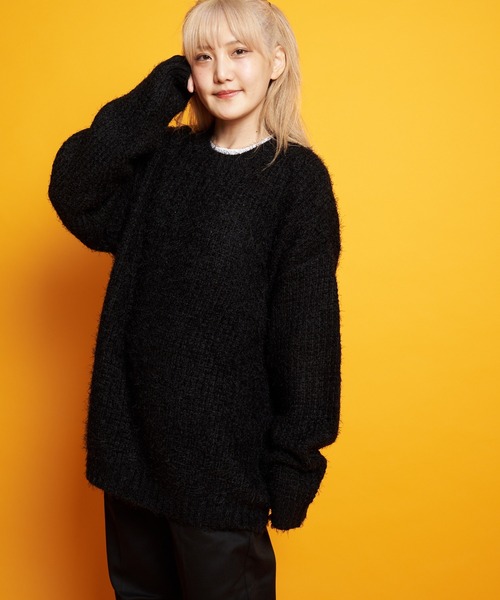 JACKROSE(ジャックローズ)の「JE モヘアタッチクルーニット(ニット/セーター・メンズ・ブラック/グリーン/マスタード・M/L)」の6枚目の写真