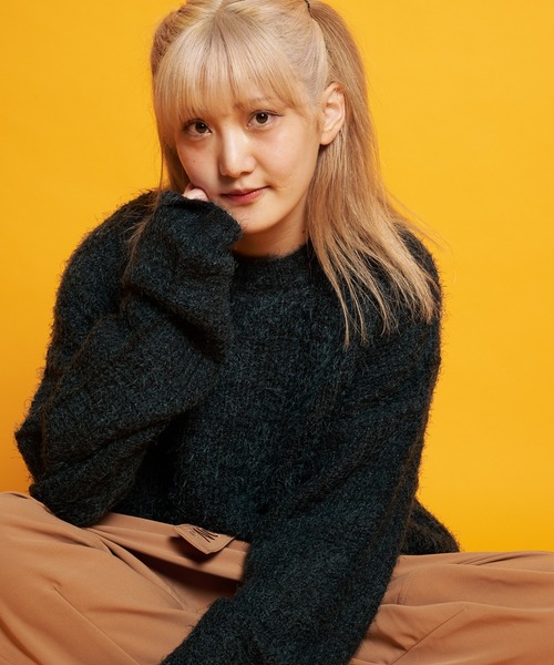 JACKROSE(ジャックローズ)の「JE モヘアタッチクルーニット(ニット/セーター・メンズ・ブラック/グリーン/マスタード・M/L)」の13枚目の写真