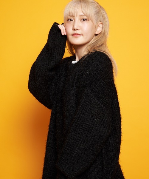 JACKROSE(ジャックローズ)の「JE モヘアタッチクルーニット(ニット/セーター・メンズ・ブラック/グリーン/マスタード・M/L)」の5枚目の写真