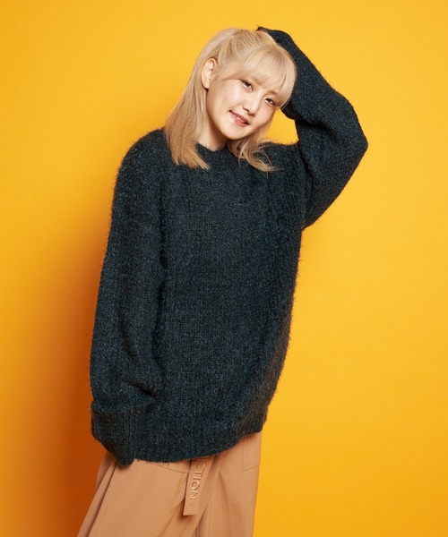 JACKROSE(ジャックローズ)の「JE モヘアタッチクルーニット(ニット/セーター・メンズ・ブラック/グリーン/マスタード・M/L)」の16枚目の写真